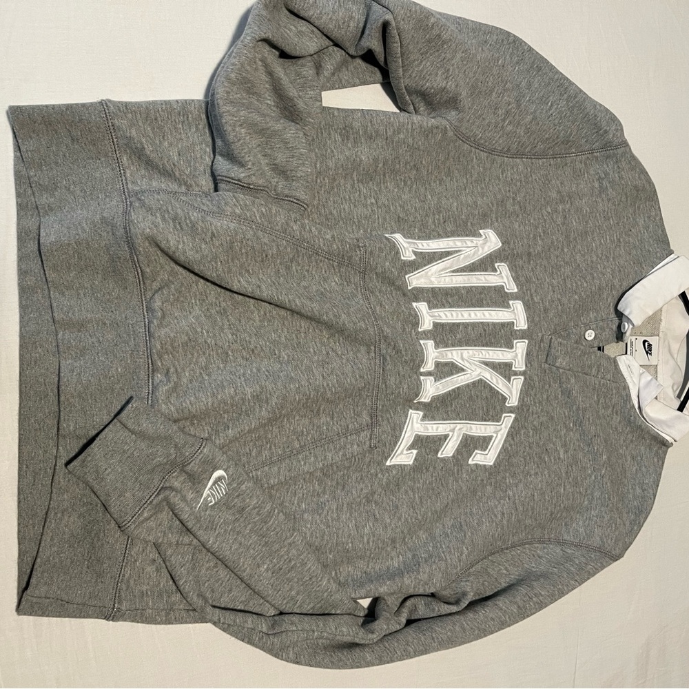 Nike Heather Gray and White Jacket